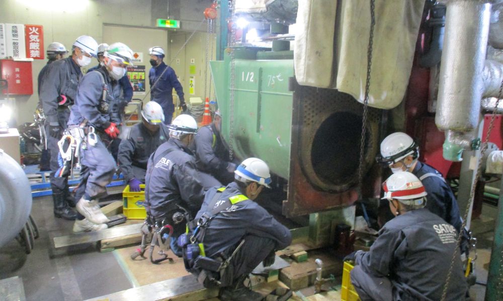 重量物の搬入・搬出・据付工事